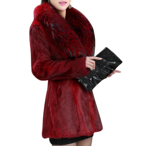 Casual Loose Solid Color Women Faux Fur Coats